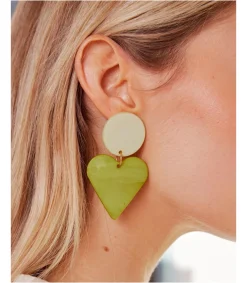 Pendientes Verde Corazón