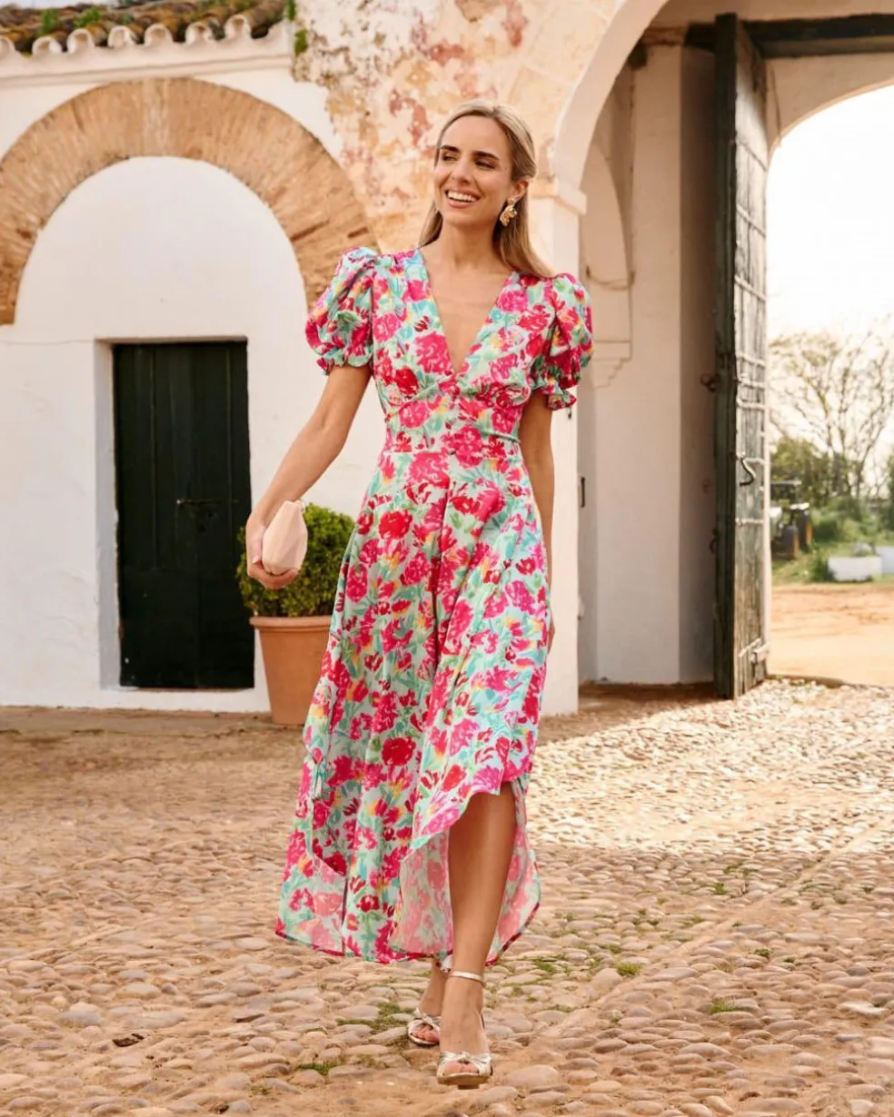 Vestido Flores Mar