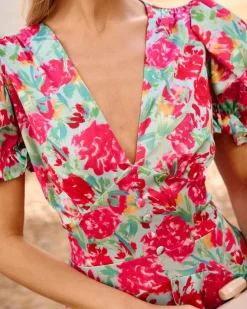 Vestido Flores Mar