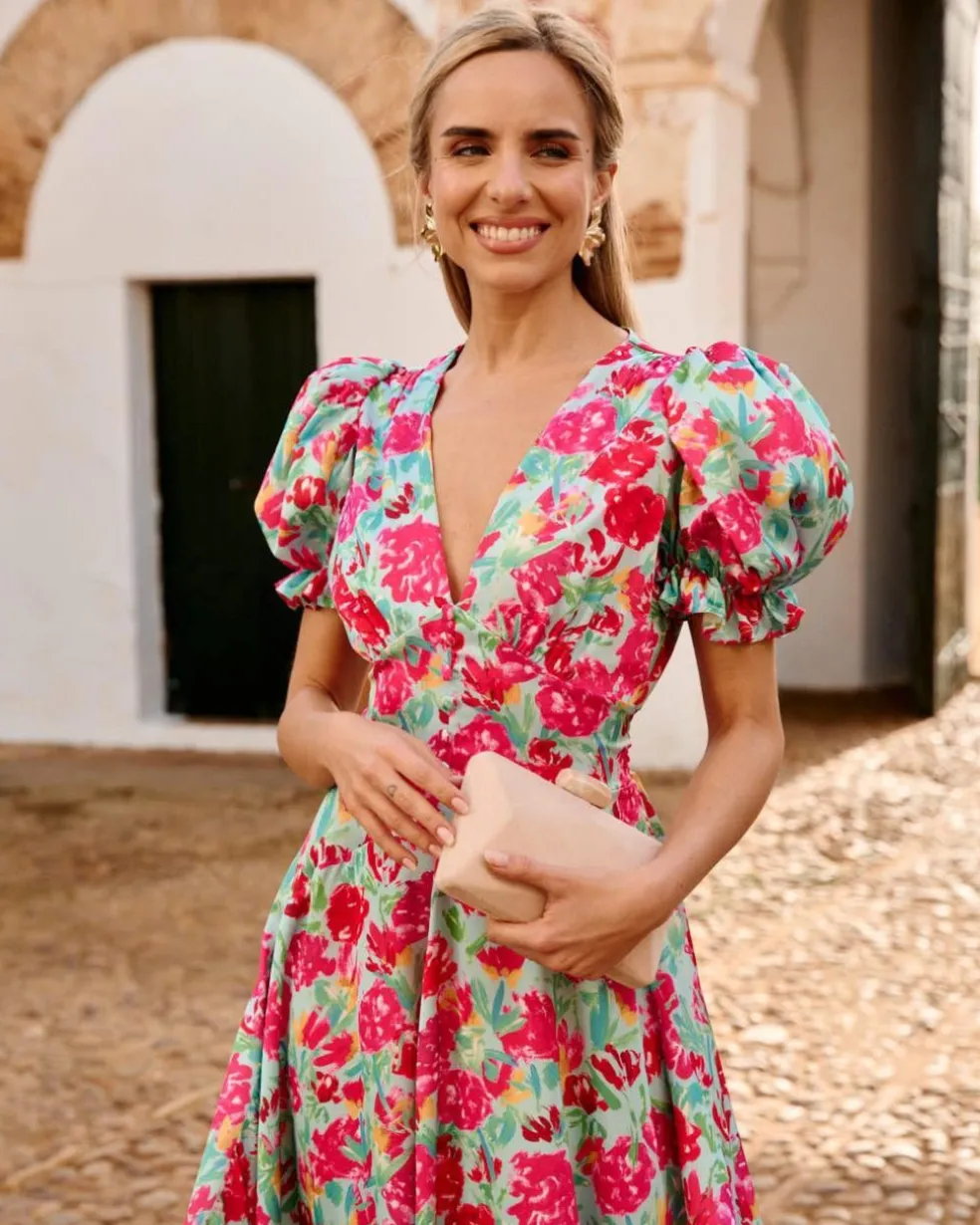 Vestido Flores Mar